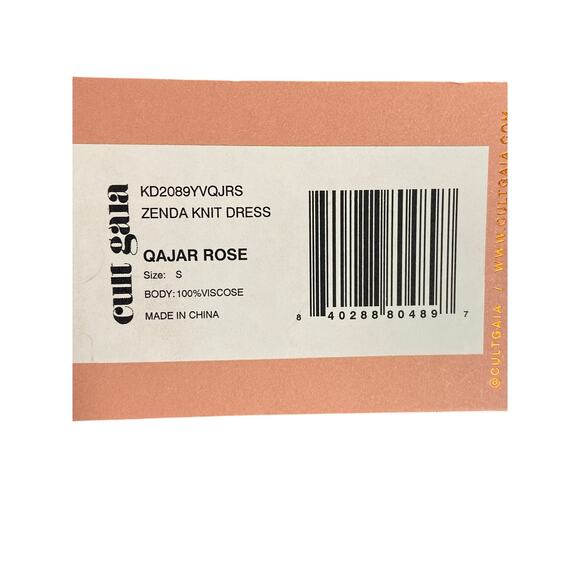 Cult Gaia Zenda Knotted Rib Knit Dress Cut Out Adjustable Strap Rose Pink Size S - Picture 9 of 11